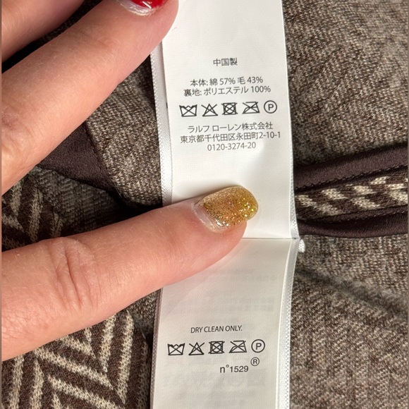 Polo by Ralph Lauren Blue Label Single Breasted Tan Herringbone Blazer 10 - Picture 13 of 15